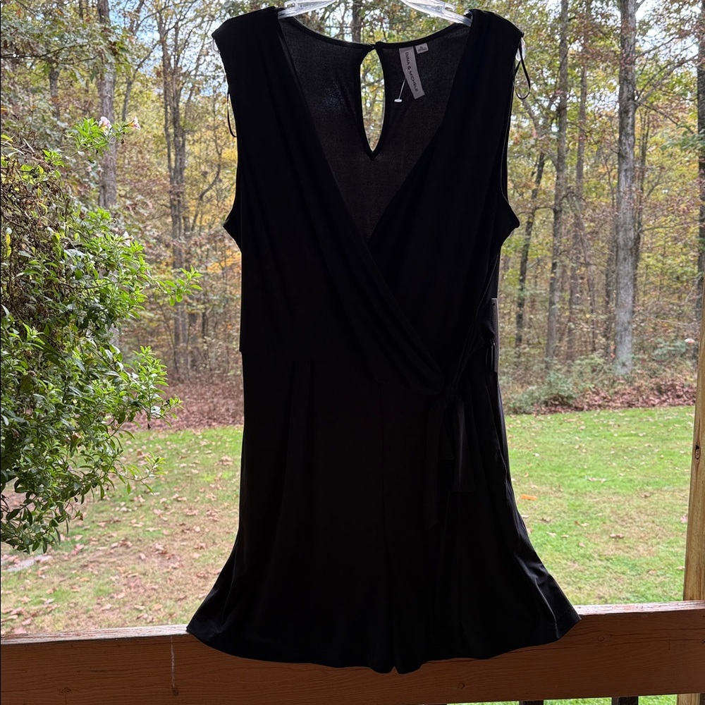 Emma & Michele Black Sleeveless Romper